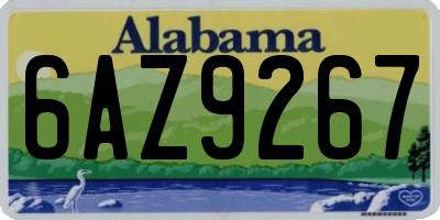 AL license plate 6AZ9267