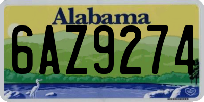 AL license plate 6AZ9274