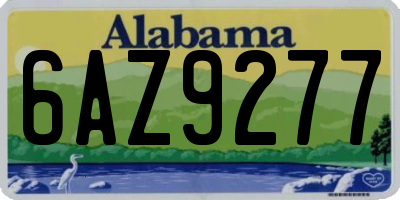 AL license plate 6AZ9277
