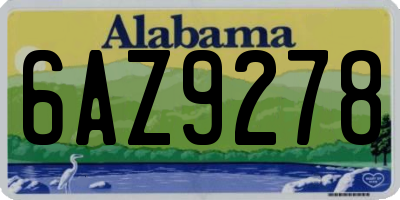 AL license plate 6AZ9278