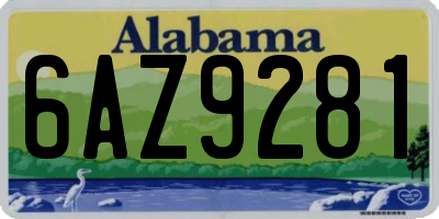 AL license plate 6AZ9281