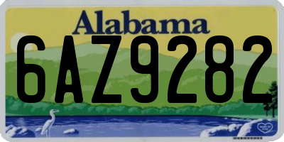 AL license plate 6AZ9282