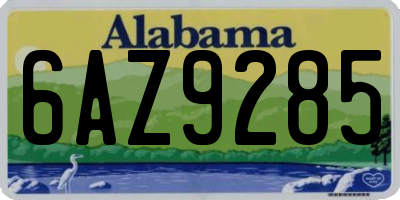 AL license plate 6AZ9285
