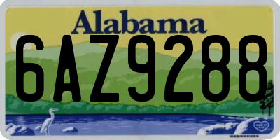 AL license plate 6AZ9288
