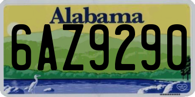 AL license plate 6AZ9290