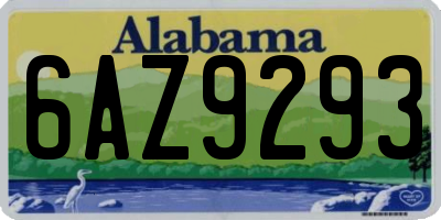 AL license plate 6AZ9293