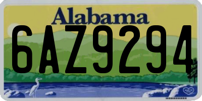 AL license plate 6AZ9294