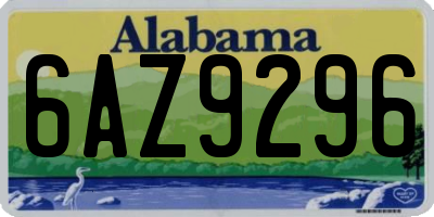 AL license plate 6AZ9296