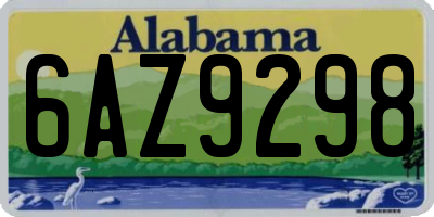 AL license plate 6AZ9298