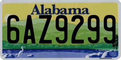 AL license plate 6AZ9299