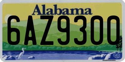 AL license plate 6AZ9300