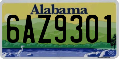 AL license plate 6AZ9301