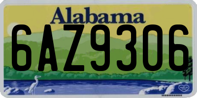AL license plate 6AZ9306