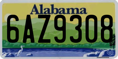 AL license plate 6AZ9308