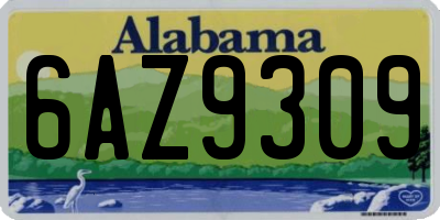 AL license plate 6AZ9309