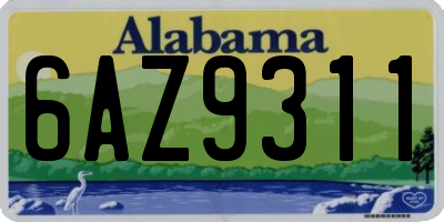 AL license plate 6AZ9311