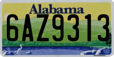 AL license plate 6AZ9313