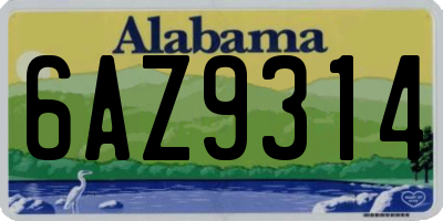 AL license plate 6AZ9314