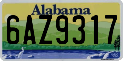 AL license plate 6AZ9317