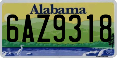 AL license plate 6AZ9318