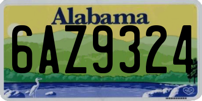 AL license plate 6AZ9324