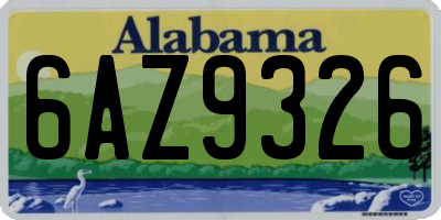 AL license plate 6AZ9326