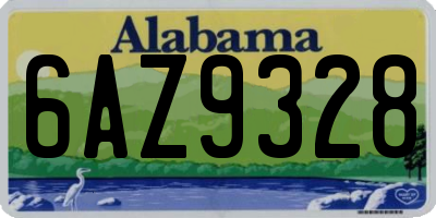 AL license plate 6AZ9328
