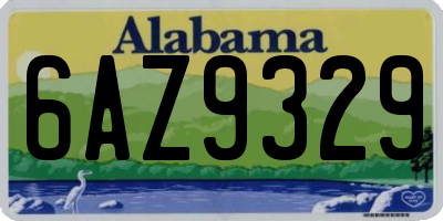 AL license plate 6AZ9329