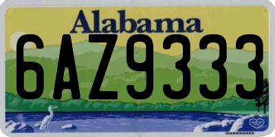 AL license plate 6AZ9333