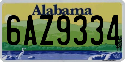 AL license plate 6AZ9334