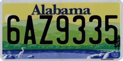 AL license plate 6AZ9335