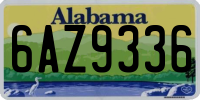 AL license plate 6AZ9336