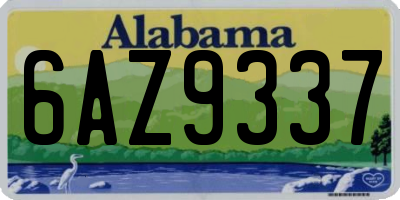 AL license plate 6AZ9337