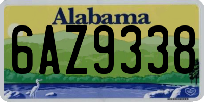 AL license plate 6AZ9338