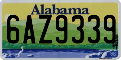 AL license plate 6AZ9339