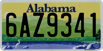 AL license plate 6AZ9341