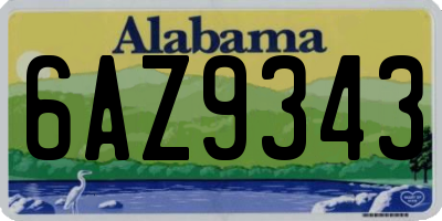 AL license plate 6AZ9343