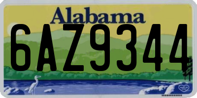 AL license plate 6AZ9344