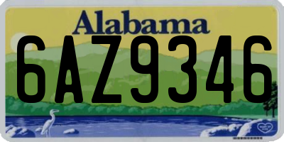AL license plate 6AZ9346