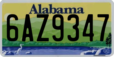 AL license plate 6AZ9347