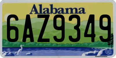 AL license plate 6AZ9349