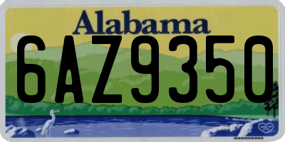 AL license plate 6AZ9350