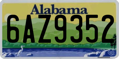 AL license plate 6AZ9352