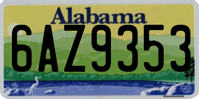 AL license plate 6AZ9353