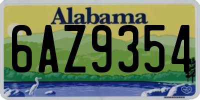 AL license plate 6AZ9354
