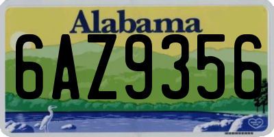 AL license plate 6AZ9356