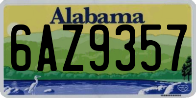 AL license plate 6AZ9357