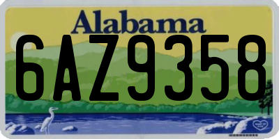 AL license plate 6AZ9358