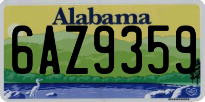 AL license plate 6AZ9359
