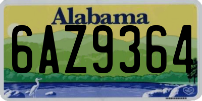 AL license plate 6AZ9364
